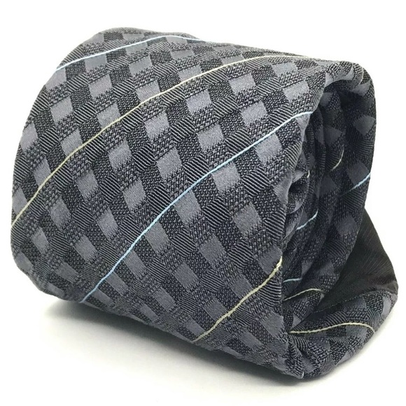 Louis Vuitton Other - Louis Vuitton Mens Black Gray Striped Necktie Tie